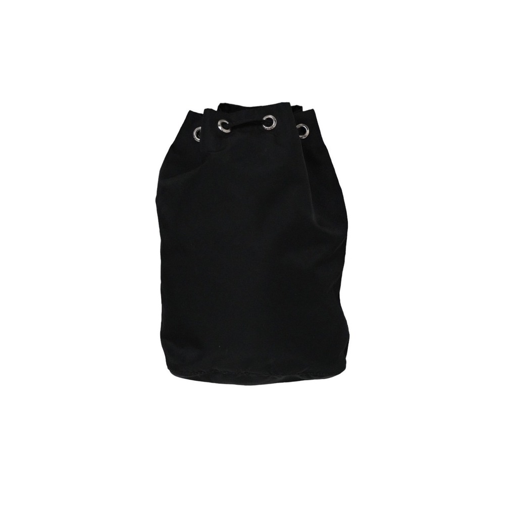 PRADA Drawstring Pouch Triangle Logo Tessuto Black - Picture 2 of 9